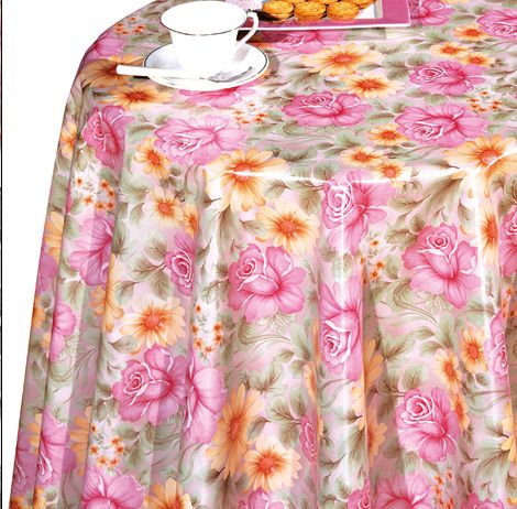 044A роз.розы и желт.ром.Клеёнка "Декорама" 1,4*20