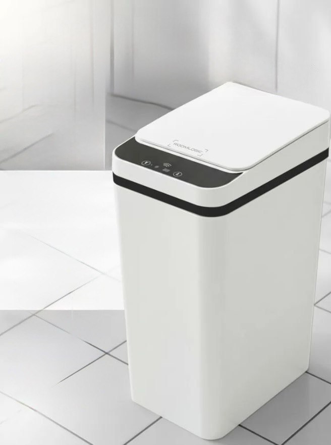 Ведро интерьерное СЕНСОРНОЕ узкое, БЕЛОЕ 9л VME2_W (28 шт)