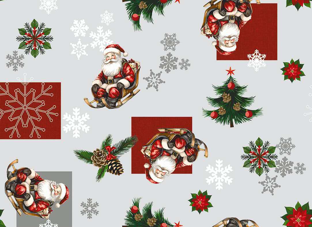 017B (Новый Год) Клеёнка "Декорама" 1,4*20м