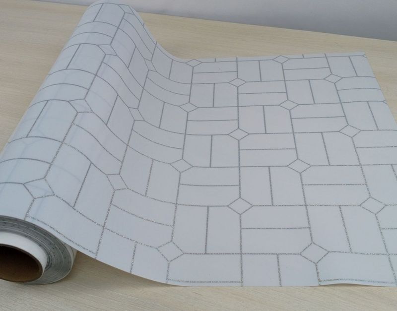 1681Термо Клеенка с рисунком ПРОЗРАЧНАЯ в рул. 0,8м*20м