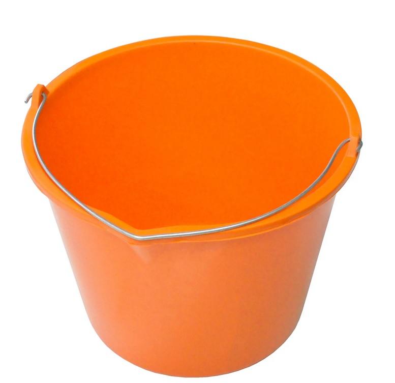 Ведро строительное 16 л. цветное с оцинк.ручкой (ударопрочное)