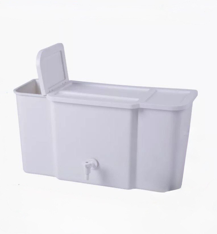 Бачок Водолей без ЭВН, 17л,БЕЛЫЙ, кран пласт.1/2
