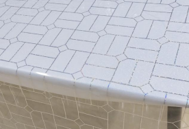 1681Термо Клеенка с рисунком ПРОЗРАЧНАЯ в рул. 0,6м*20м