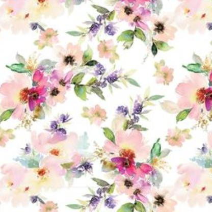 D_59 Клеенка "MARCELLA"(10) на ткани 1,4м*20м красные цветы