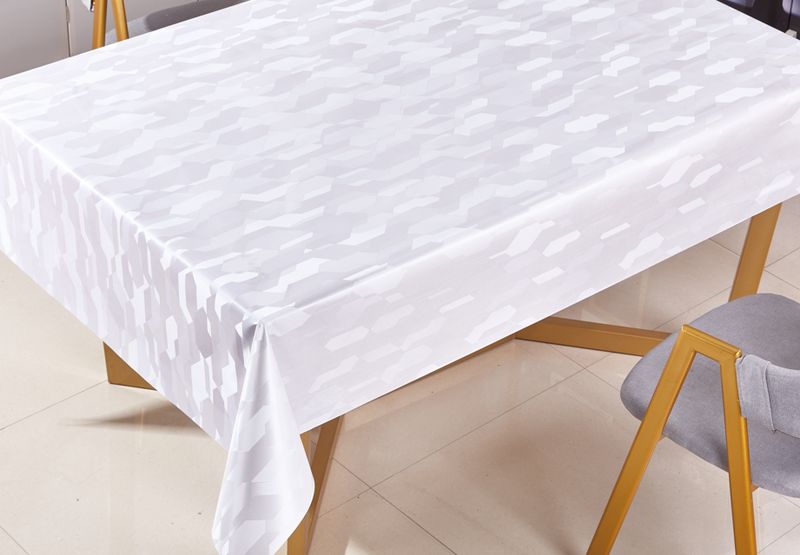 6384N Клеенка "BOGEMA-Богема"(62) шелкография на ткани(белая) 0,28мм*1,37м*20м 