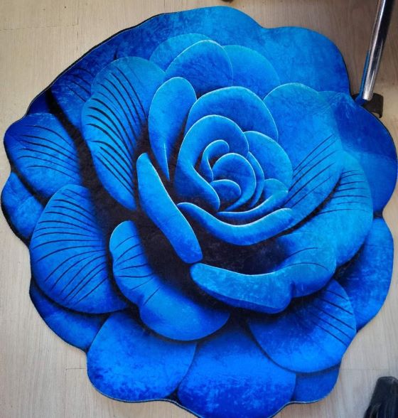 Коврик Roomis Flowers войлок блестящий 60*60см F8