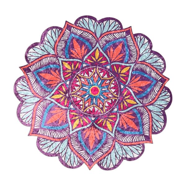 Коврик Roomis Flowers войлок блестящий 80*80см F3