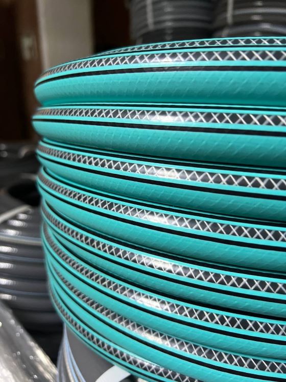 Шланг AQWAVIM ТЭП d 3/4*3 мм-15 м Бирюза с прозрачной полосой