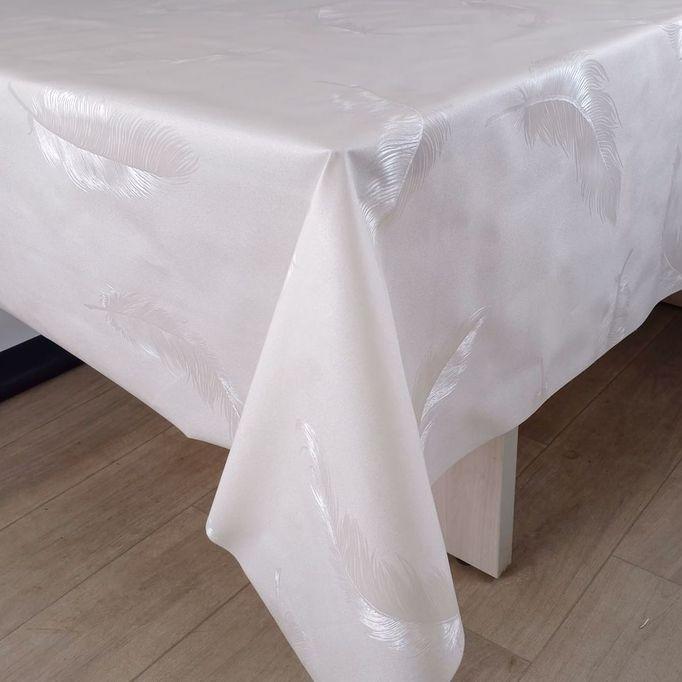 8501 Клеенка "BOGEMA"(49) шелкография на ткани(белый) 0,28мм*1,37м*20м /