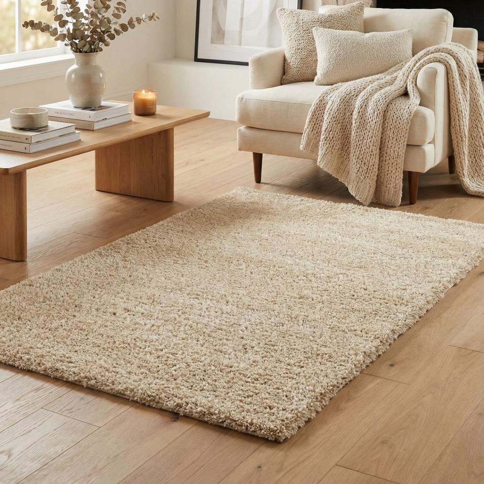 Ковер LAZANIA SHAGGY 3,0х4,0 овал s087A-S01 BEIGE / CREAM (РАСПРОДАЖА)