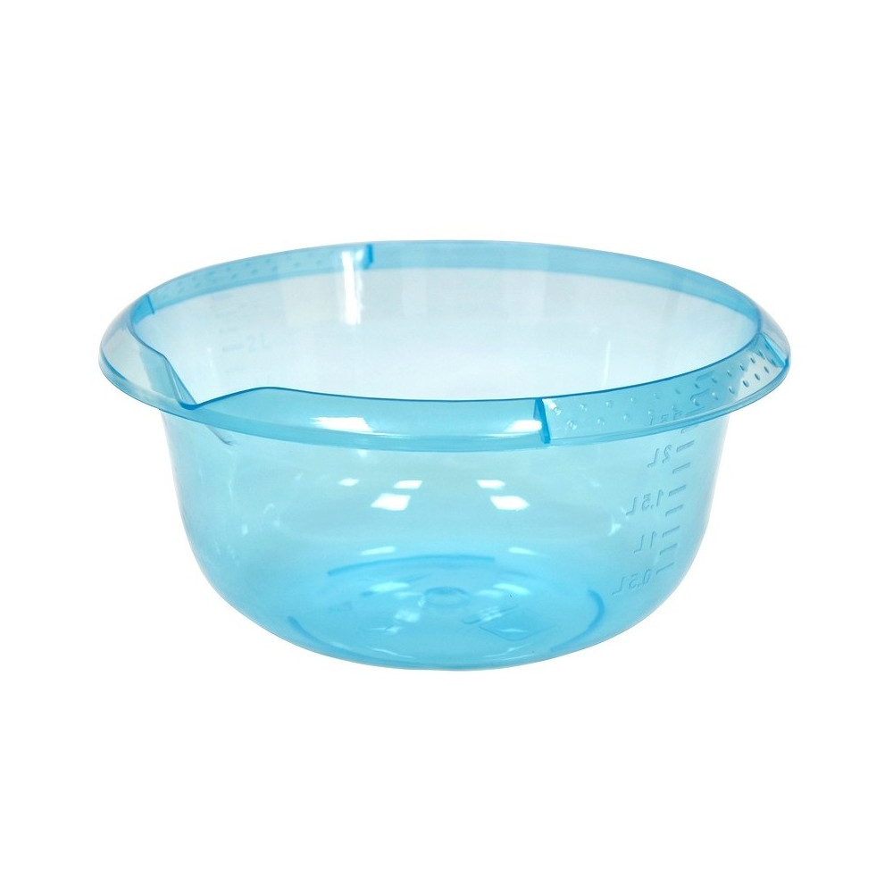 Миска с мерным делением 4л голубой (24 шт) 400412