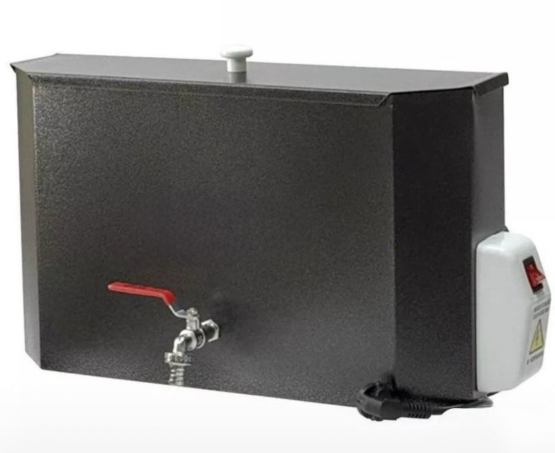 Бачок с ЭВН (без регул.), 20л,СЕРЕБРО, кран пл.хром 1/2