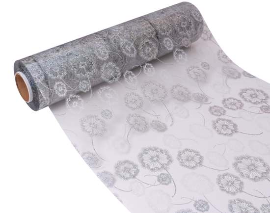 1118 Термо Клеенка с рисунком прозрач. в рул. 0,8м*20м