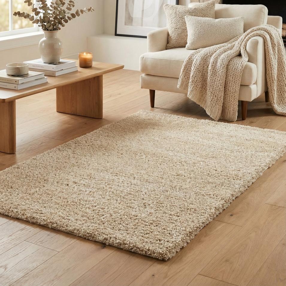 Ковер LAZANIA SHAGGY 3,0х4,0 прямой s087A-S01 BEIGE / CREAM (РАСПРОДАЖА)