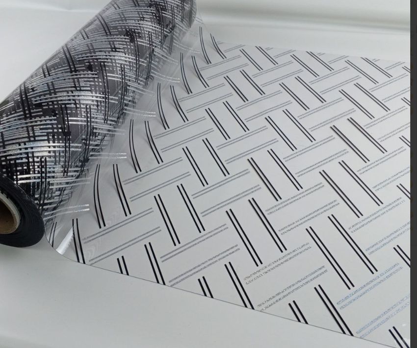 1145A Термо Клеенка с рисунком прозрач. в рул. 0,6м*20м