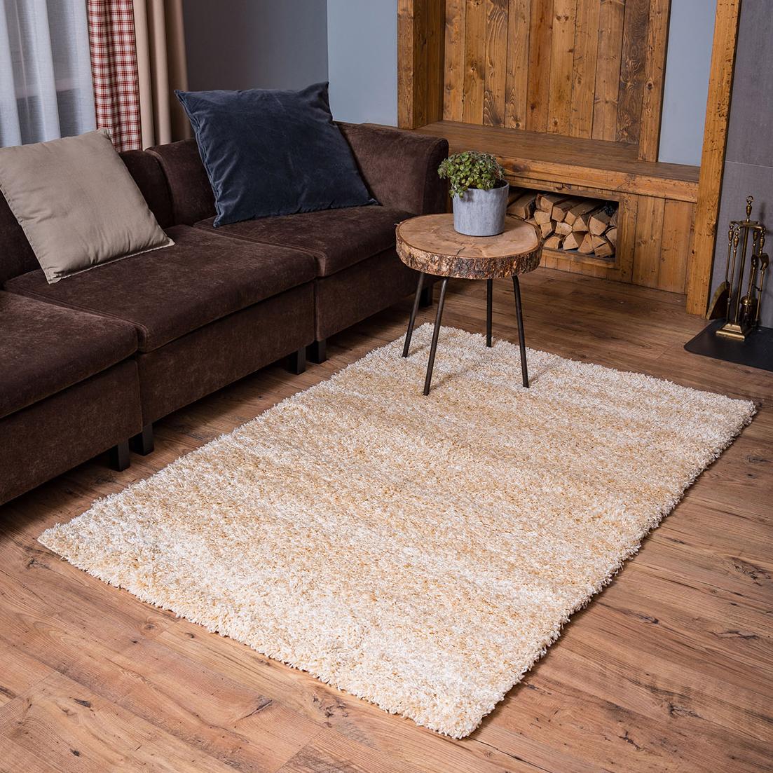 Ковер LAZANIA SHAGGY 2,0х3,0 прямой s057A-S01 BEIGE / BEIGE (РАСПРОДАЖА)