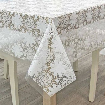 028 white Клеенка ПВХ в рулоне LACE(Муза) 1,32*22 м