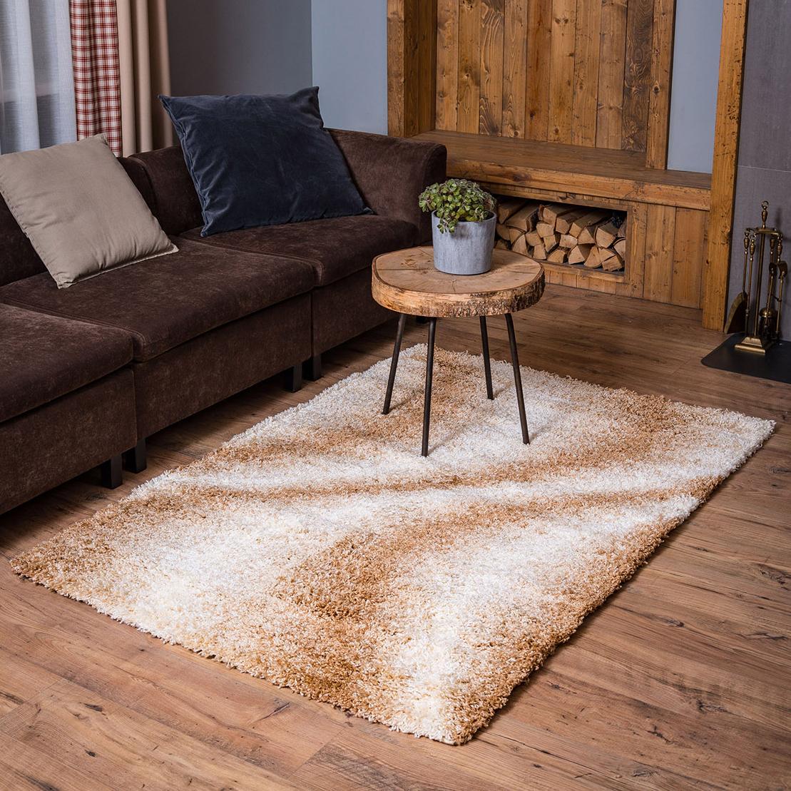 Ковер LAZANIA SHAGGY 1,5х3,0 прямой s212A-S01 BEIGE / CREAM (РАСПРОДАЖА)