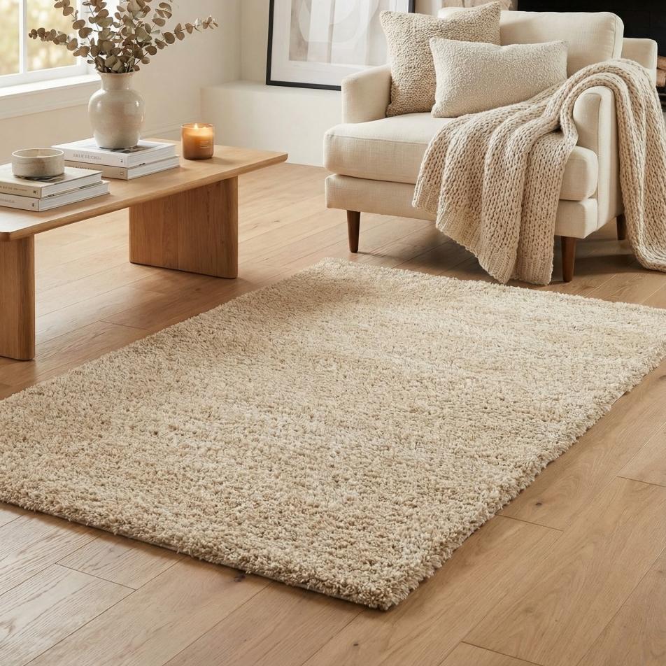 Ковер LAZANIA SHAGGY 1,2х1,8 овал s087A-S01 BEIGE / CREAM (РАСПРОДАЖА)