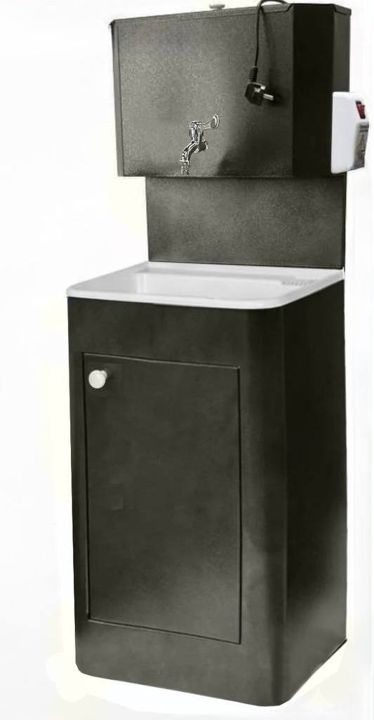 Умывальник "Дачный" с ЭВН пластм.мойка 50*40, 17л.,МЕДЬ, кран пл.хром 1/2