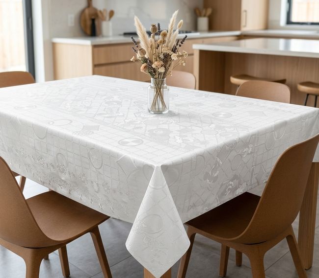 83B Клеенка "BOGEMA-Богема"(11)  перламутр на ткани серебро 0,28мм*1,37м*20м 