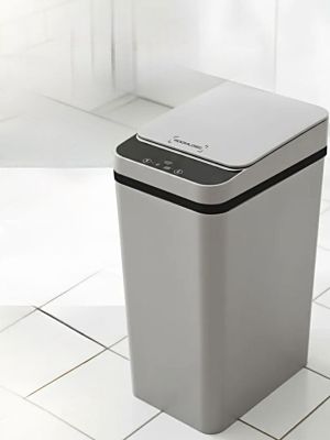 Ведро СЕНСОРНОЕ узкое, СЕРОЕ 9л VME2_G