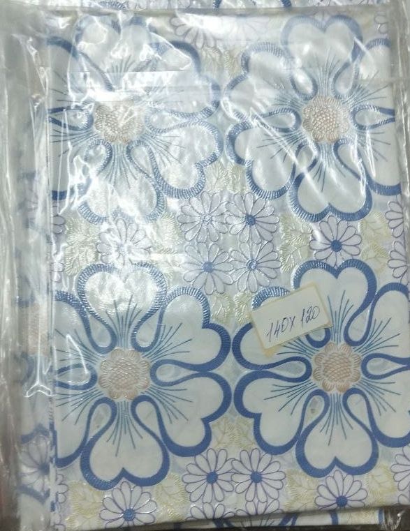 Lace голубые цветы 120х140 см ажурная без основы